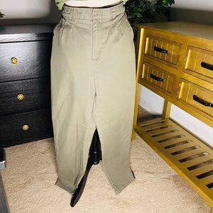 F21 High Waisted Olive Green Pants